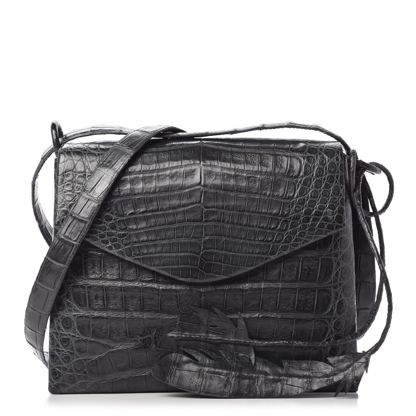 Crocodile Shoulder Bag Grey