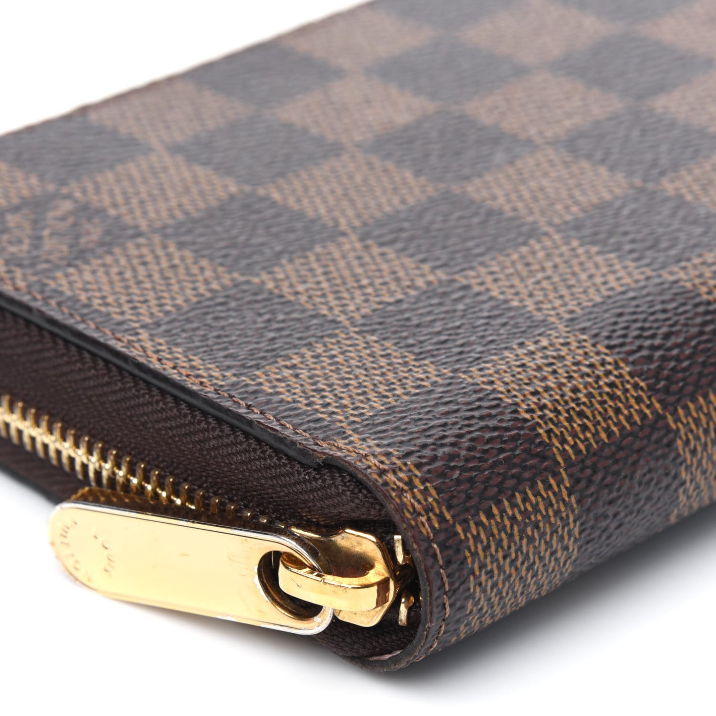 Damier Ebene Zippy Wallet Rose Ballerine