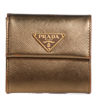Prada Saffiano Coin Purse Bronzo 1 of 9