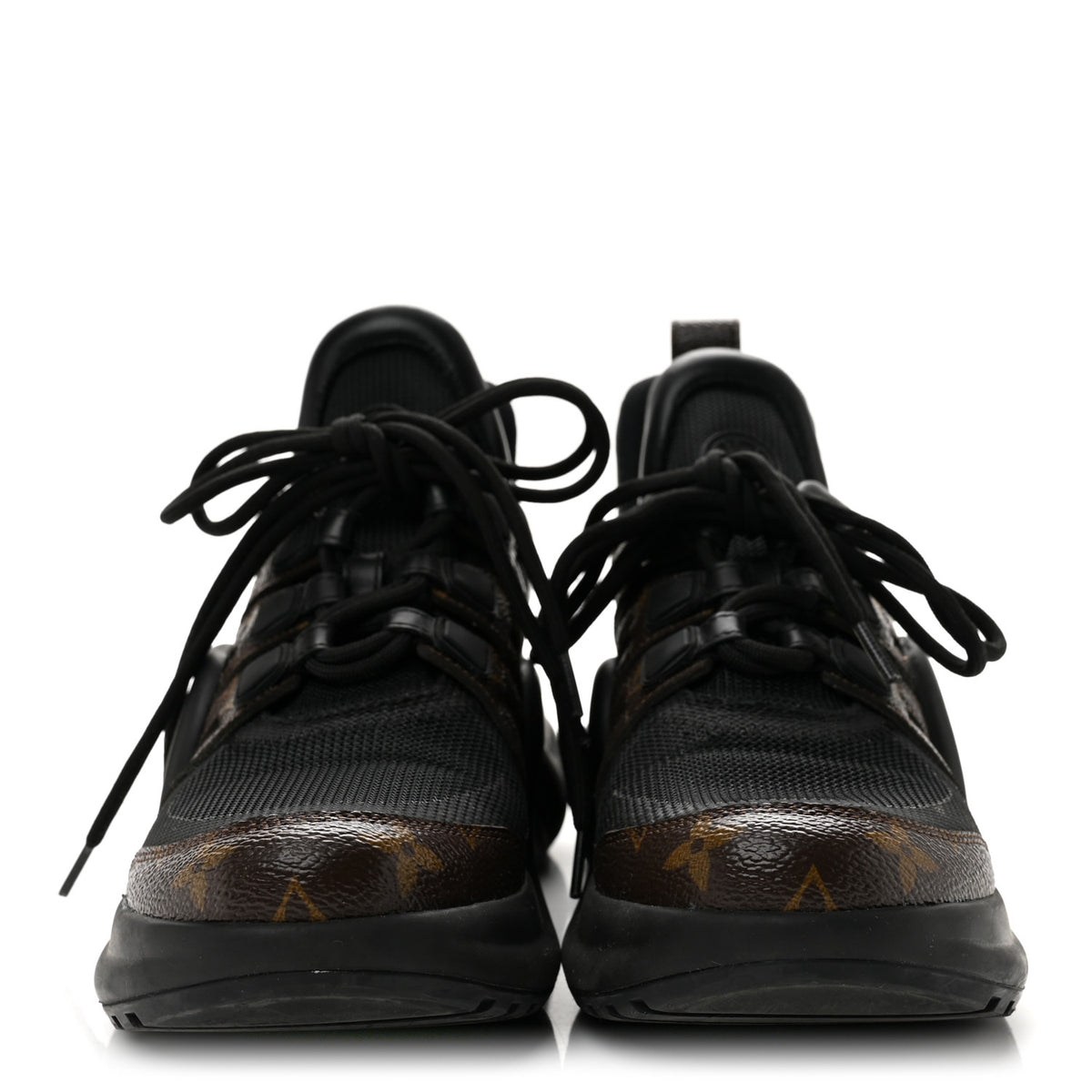 Louis Vuitton Calfskin Patent Monogram LV Archlight Sneakers 37.5 Black 3 of 10
