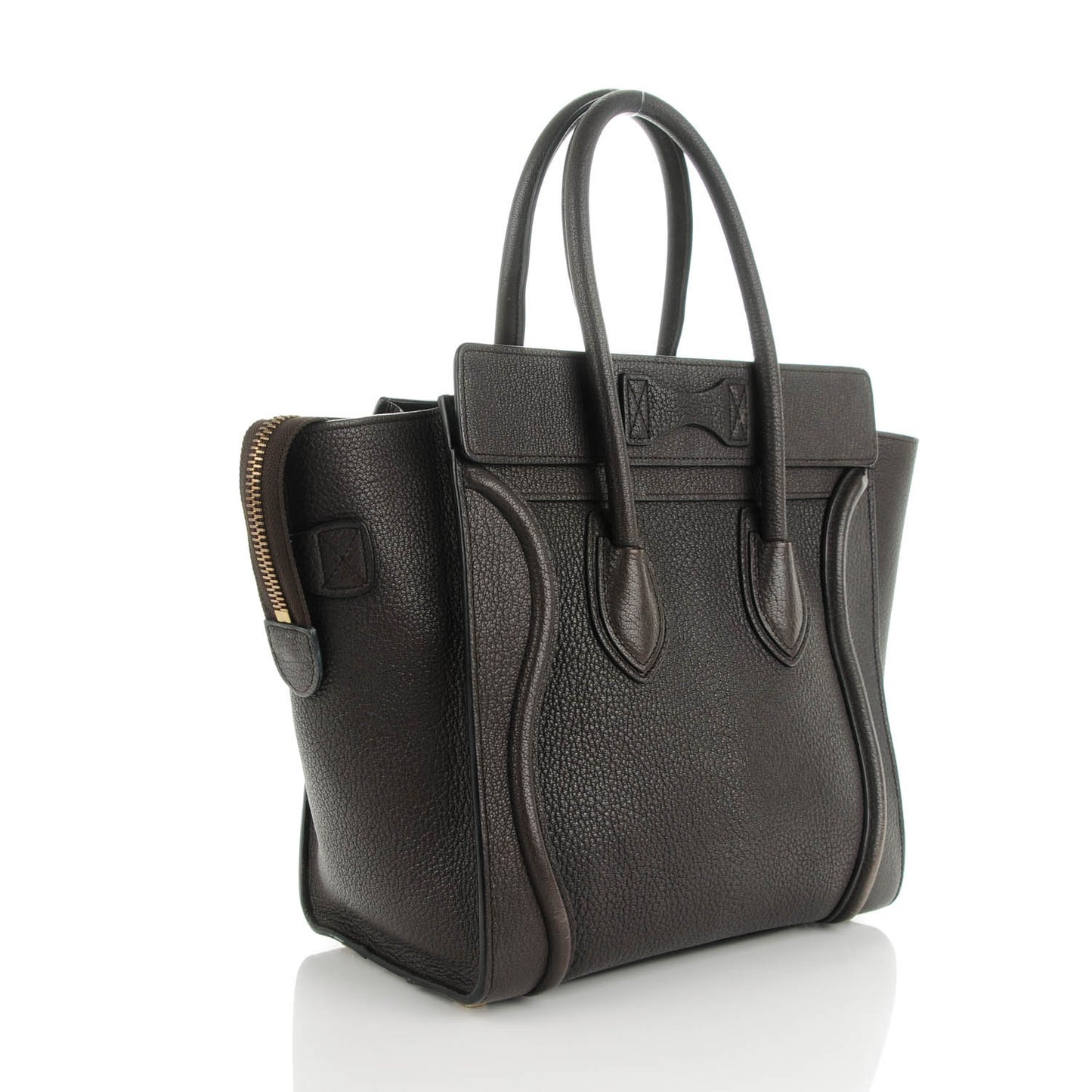 Goatskin Micro Luggage Dark Taupe