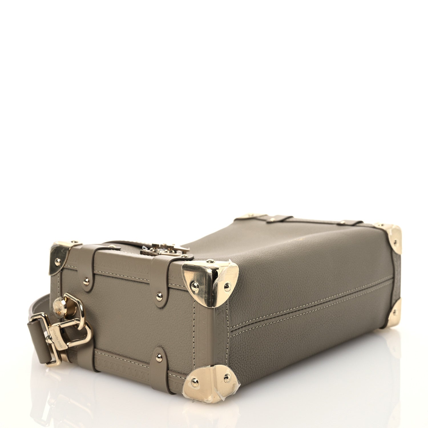 Louis Vuitton Calfskin Side Trunk MM Taupe 4 of 10