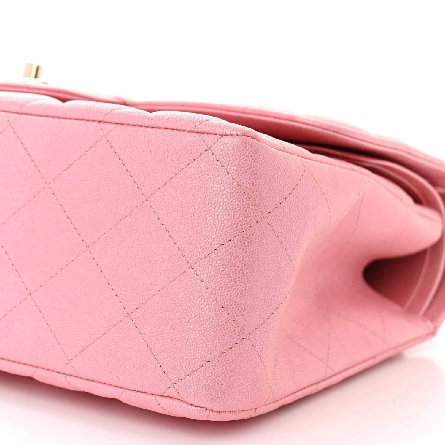 Chanel Iridescent Caviar Quilted Jumbo Double Flap Rose Pink 10 of 10