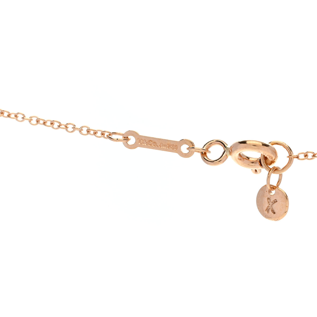 Tiffany 18K Rose Gold Paloma Picasso Graffiti Music Note Pendant Necklace 5 of 6