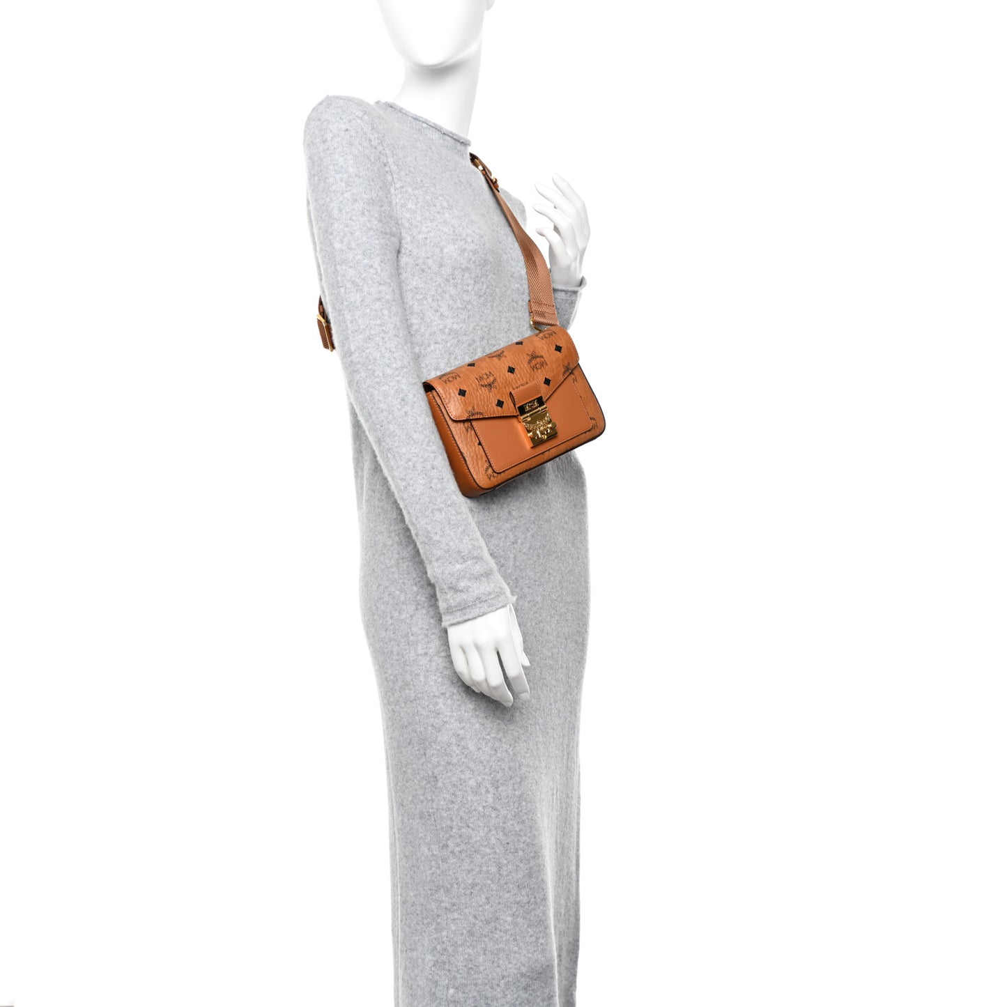 Visetos Small Millie Crossbody Belt Bag Cognac