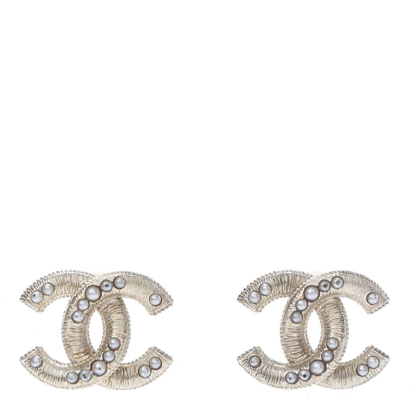 Pearl CC Earrings Gold