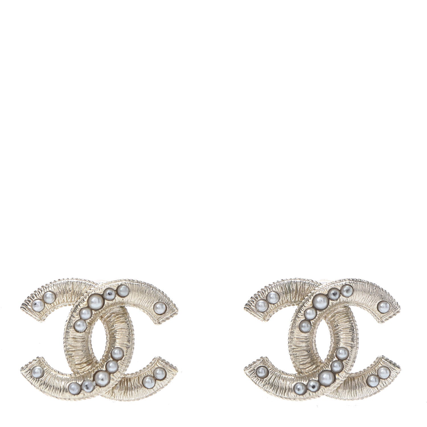 Chanel Pearl CC Earrings Gold 1 of 8