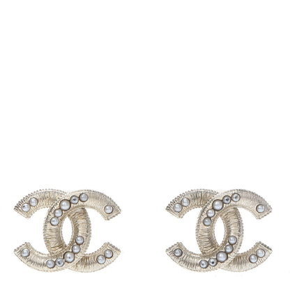 Chanel Pearl CC Earrings Gold 1 of 8