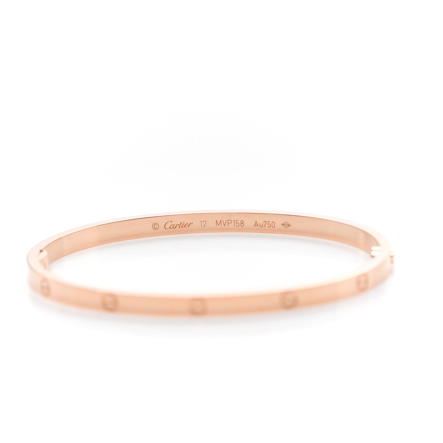 Cartier 18K Pink Gold Small LOVE Bracelet 17 5 of 7