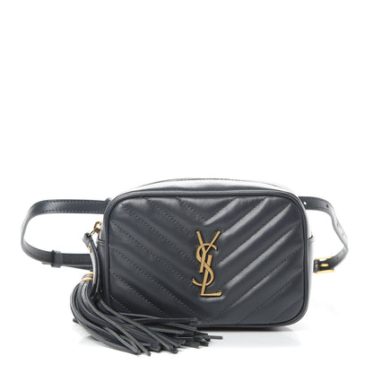 Saint Laurent Calfskin Matelasse Monogram Lou Belt Bag Smog 1 of 12