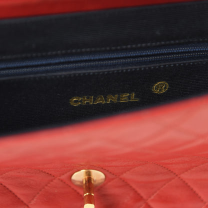 Chanel Lambskin Quilted Medium Single Flap Red 8 of 11