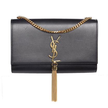 Saint Laurent Smooth Calfskin Medium Classic Monogram Kate Tassel Satchel Black 1 of 8