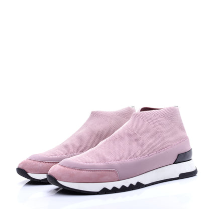 Hermes Mesh Technical Canvas Womens Tokyo Sneakers 37.5 Rose 4 of 16