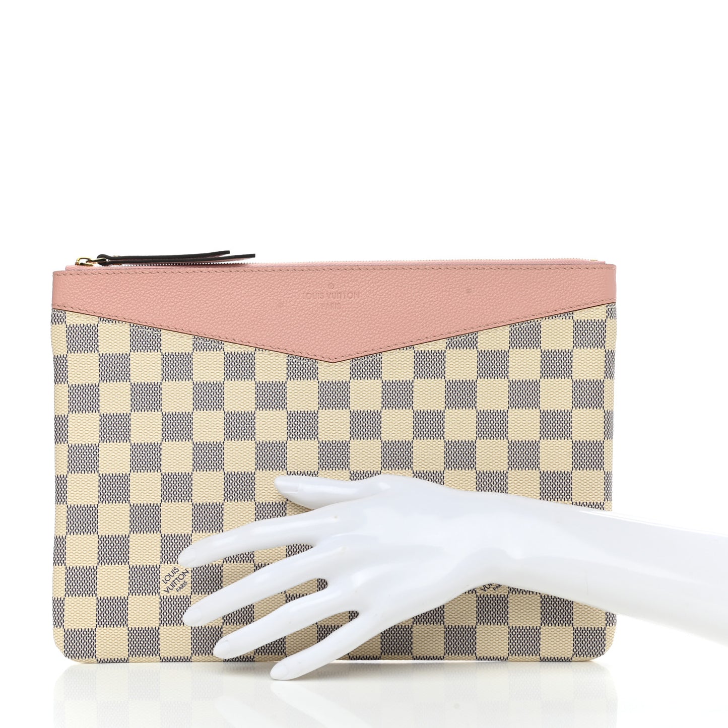 Damier Azur Daily Pouch Rose Poudre