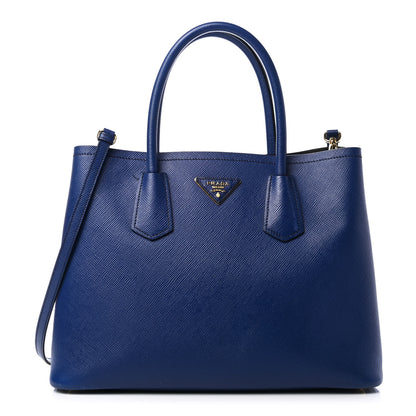 Prada Saffiano Cuir Medium Double Bag Inchiostro 1 of 5