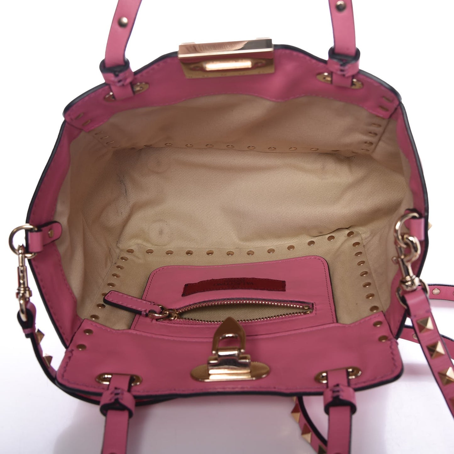 Vitello Mini Rockstud Tote Ninphea