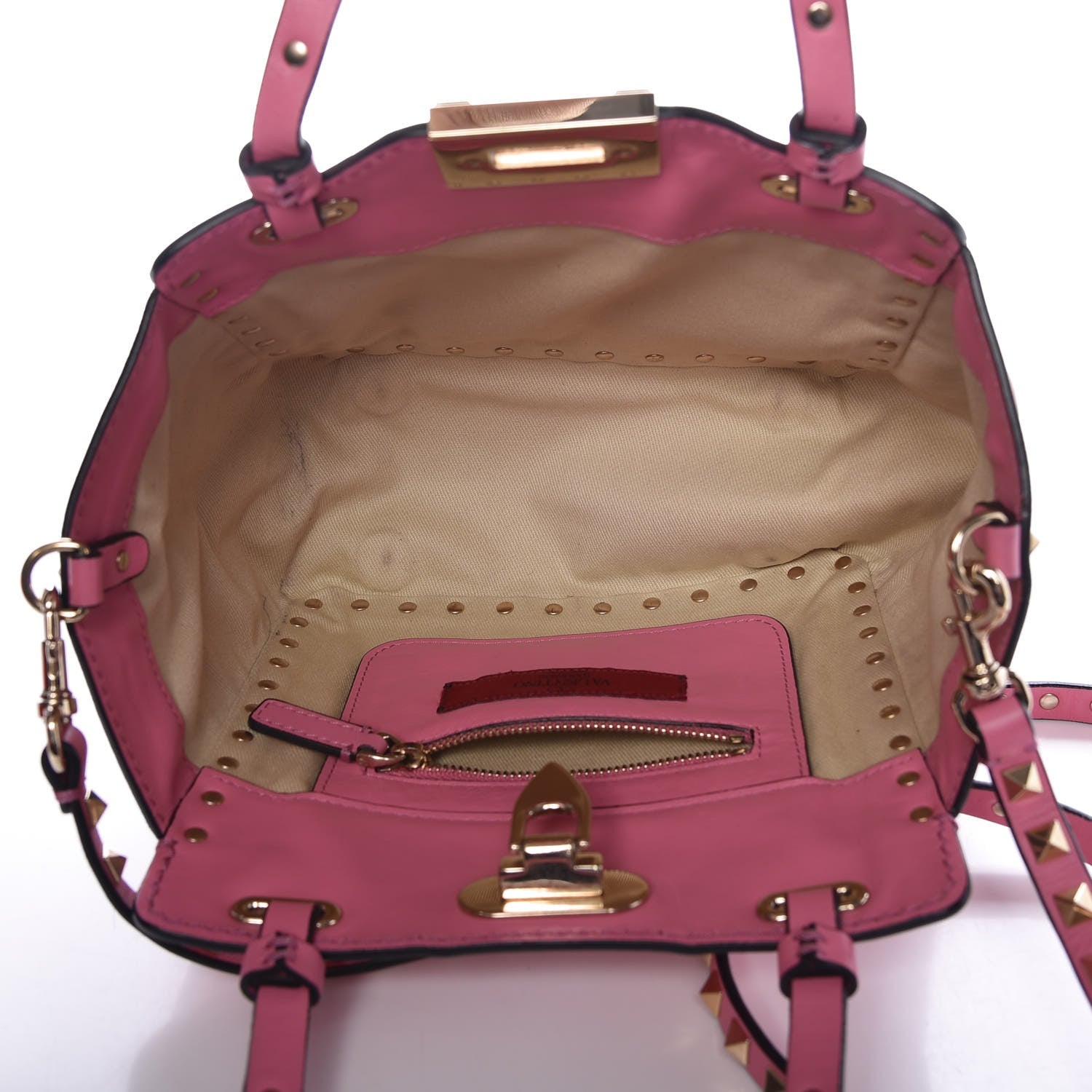Valentino Garavani Vitello Mini Rockstud Tote Ninphea 5 of 9