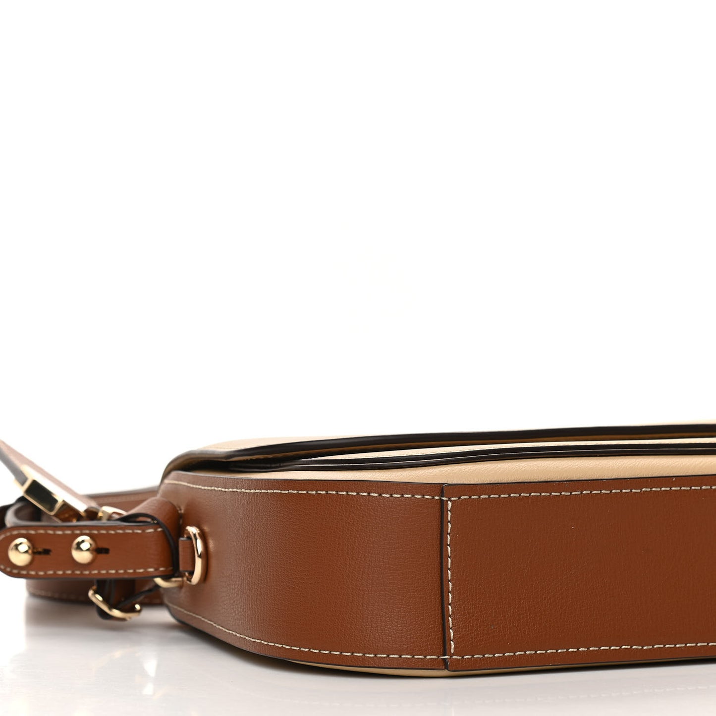 Calfskin Mini Rider Crossbody Beige Brown