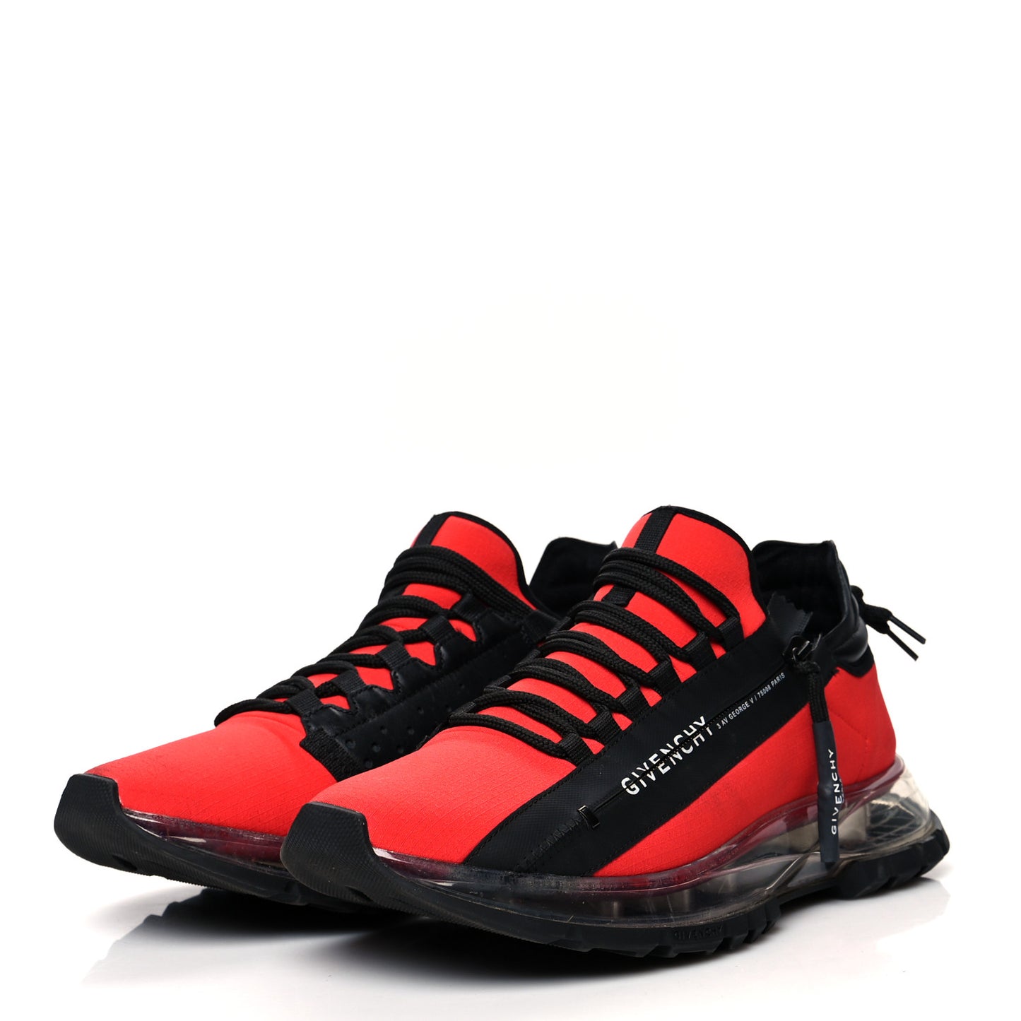 Calfskin Spectre Low Runners Sneakers 41 Red Black