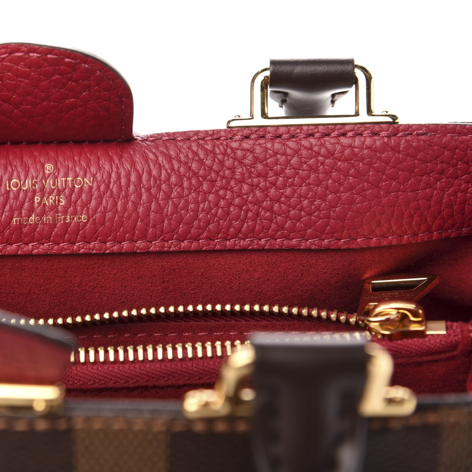 Louis Vuitton Damier Ebene Cuir Taurillon Brittany Bordeaux 7 of 10