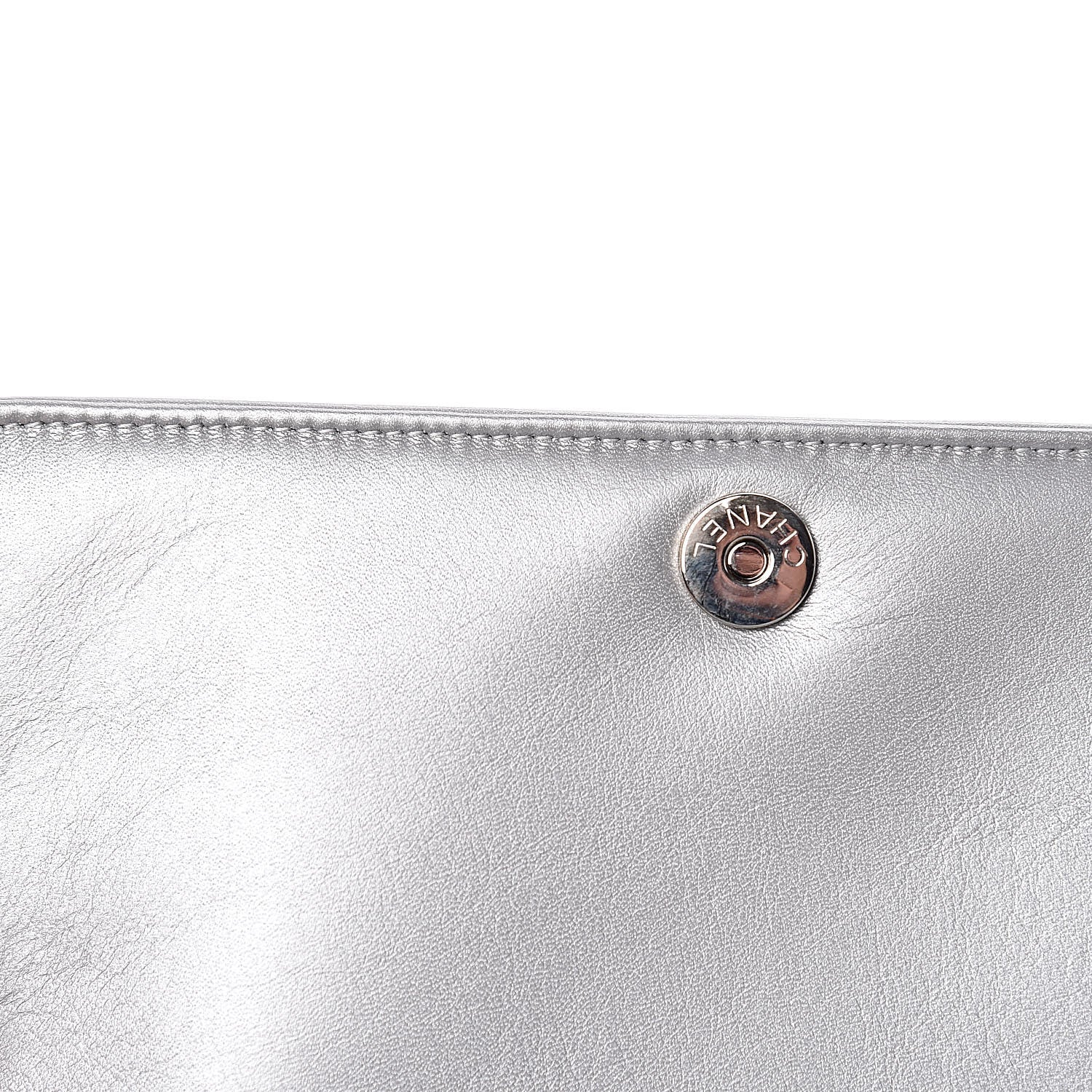 Chanel Patent Strass Wallet On Chain WOC Silver 12 of 16