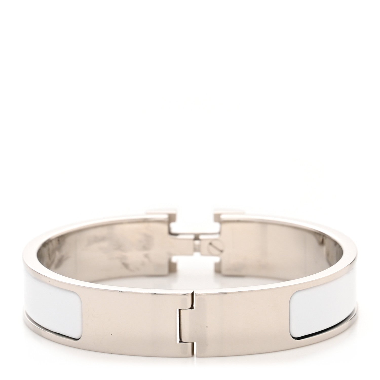 Hermes Enamel Narrow Clic Clac H Bracelet PM White 3 of 5