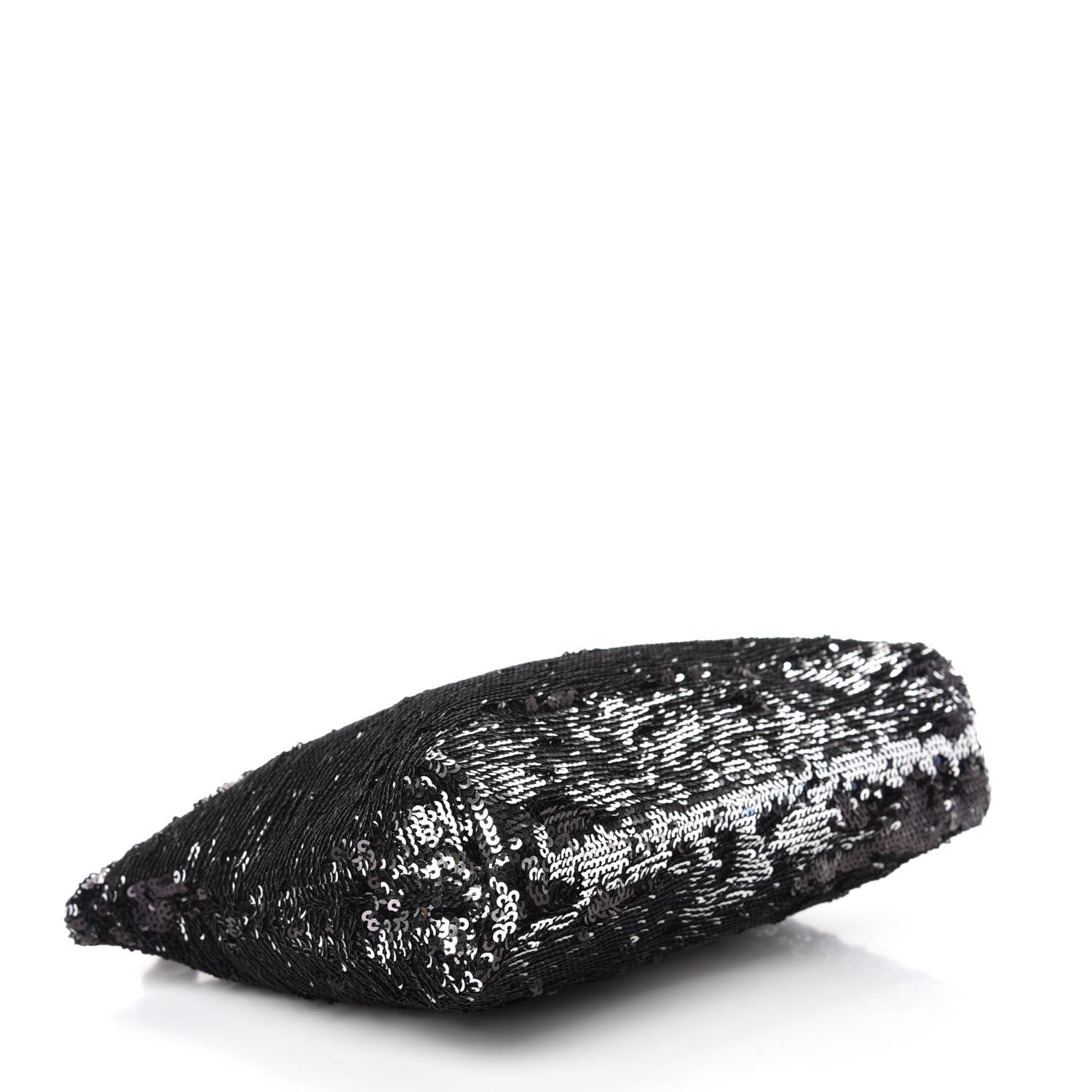 Jimmy Choo Sequin Callie Tasseled Clutch Black Silver 4 of 9