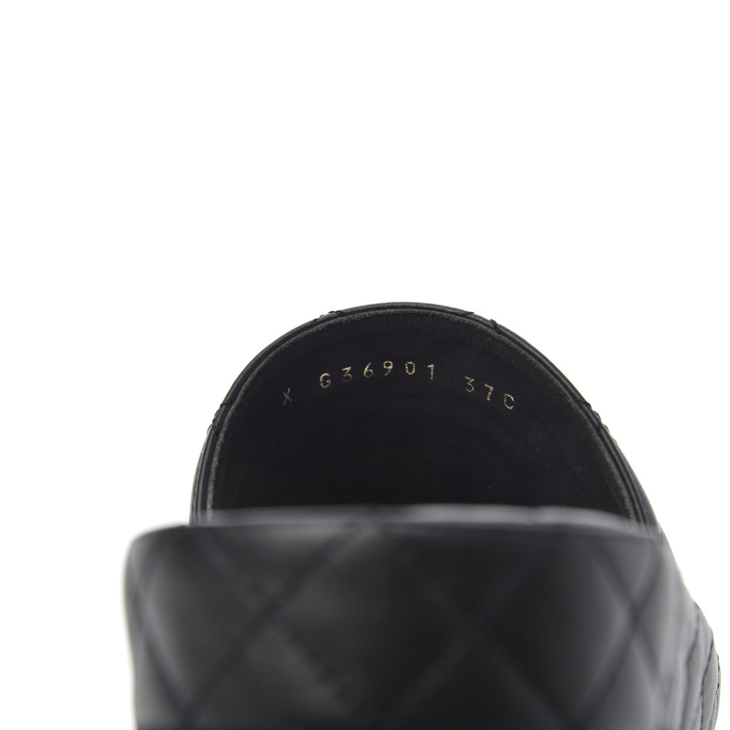 Lambskin Quilted CC Mules Sandals 37 Black