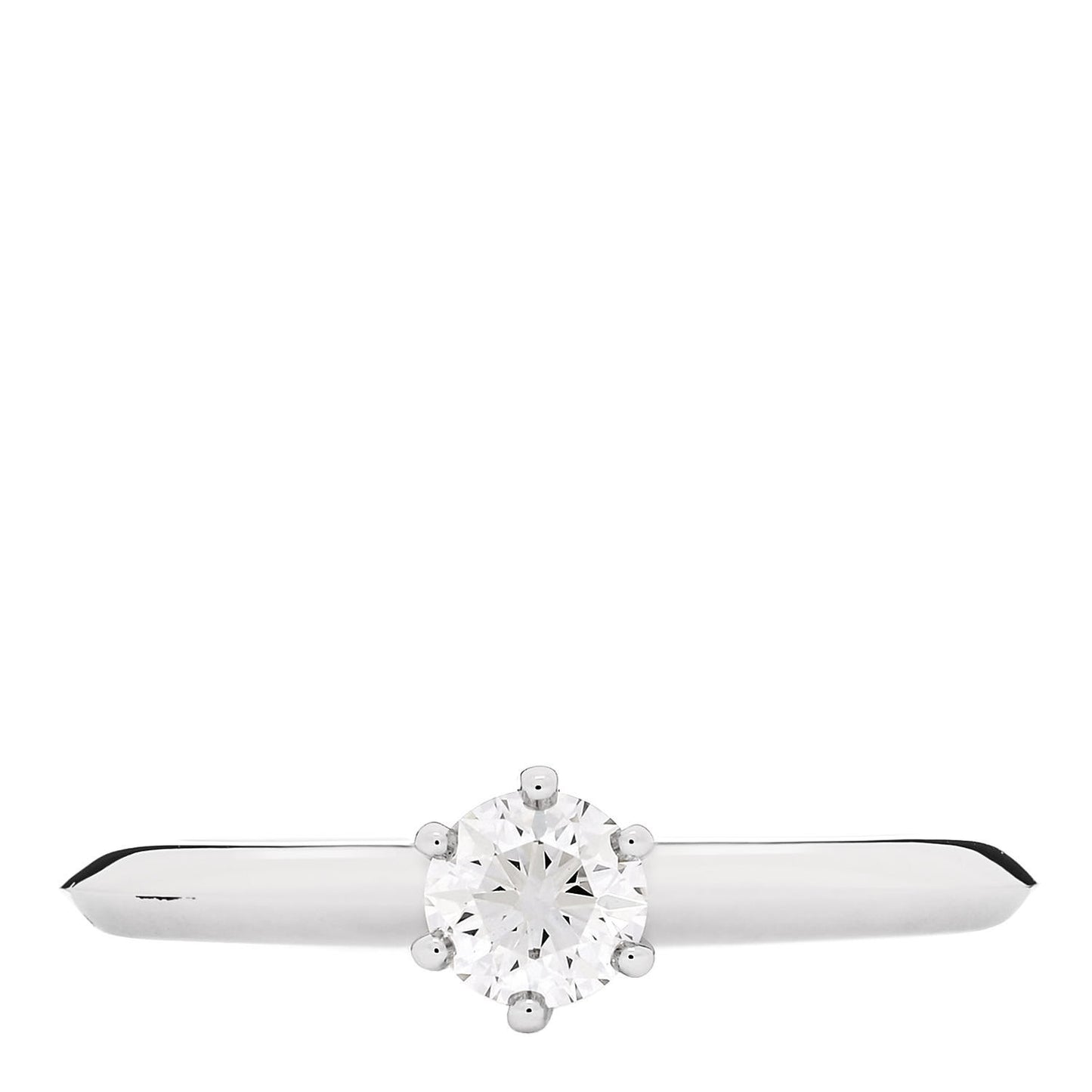 Platinum Diamond .32ct Solitaire Engagement Ring 55 7.25