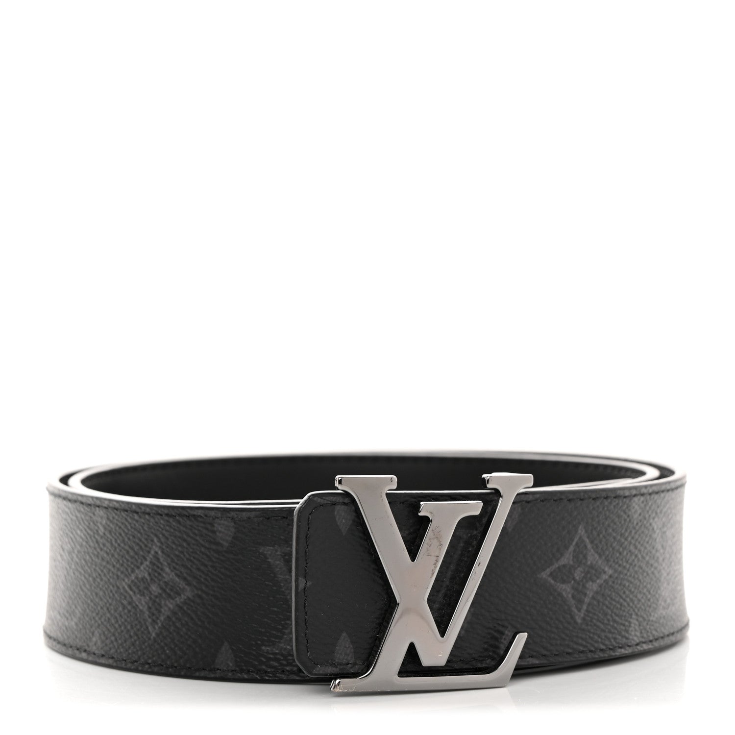 Louis Vuitton Monogram Eclipse Taigarama 40mm LV Initiales Reversible Belt 90 36 Black 1 of 7