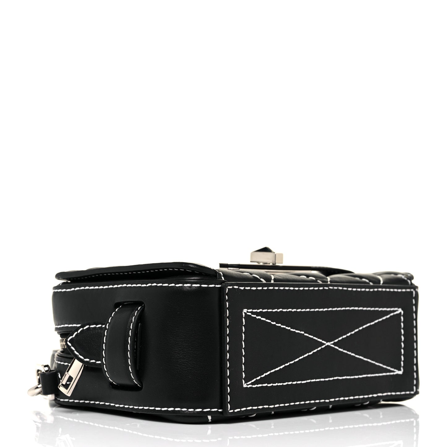 Calfskin Quilted The Myth Crossbody Bag Black