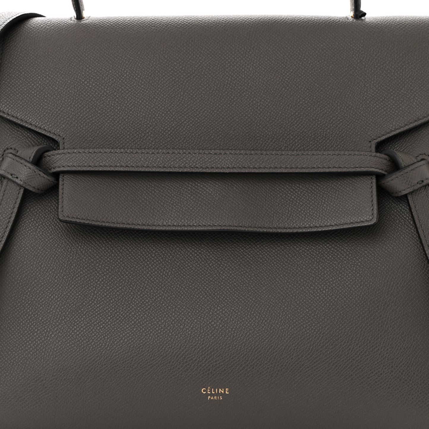 Grained Calfskin Mini Belt Bag Grey