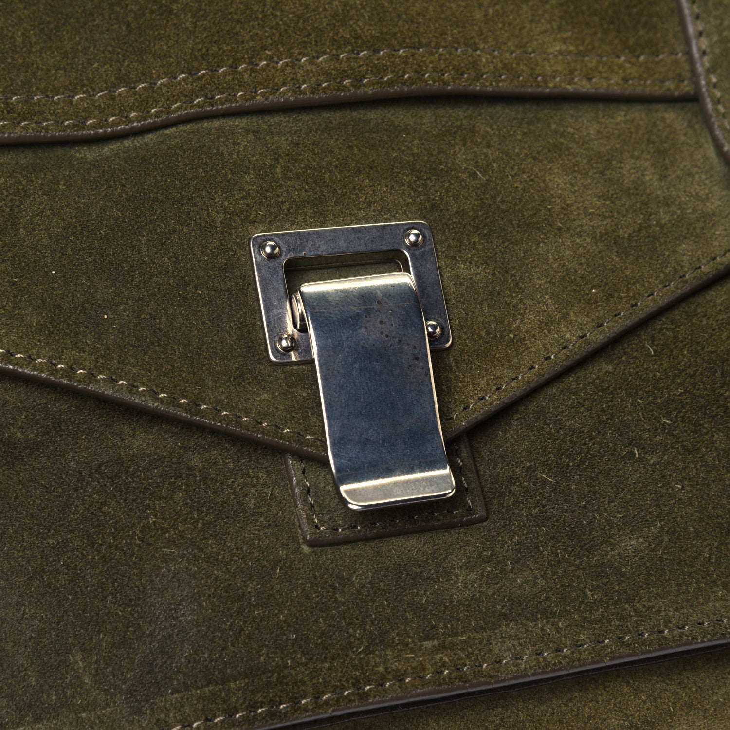 Proenza Schouler Suede Medium PS1 Satchel Olive 5 of 6