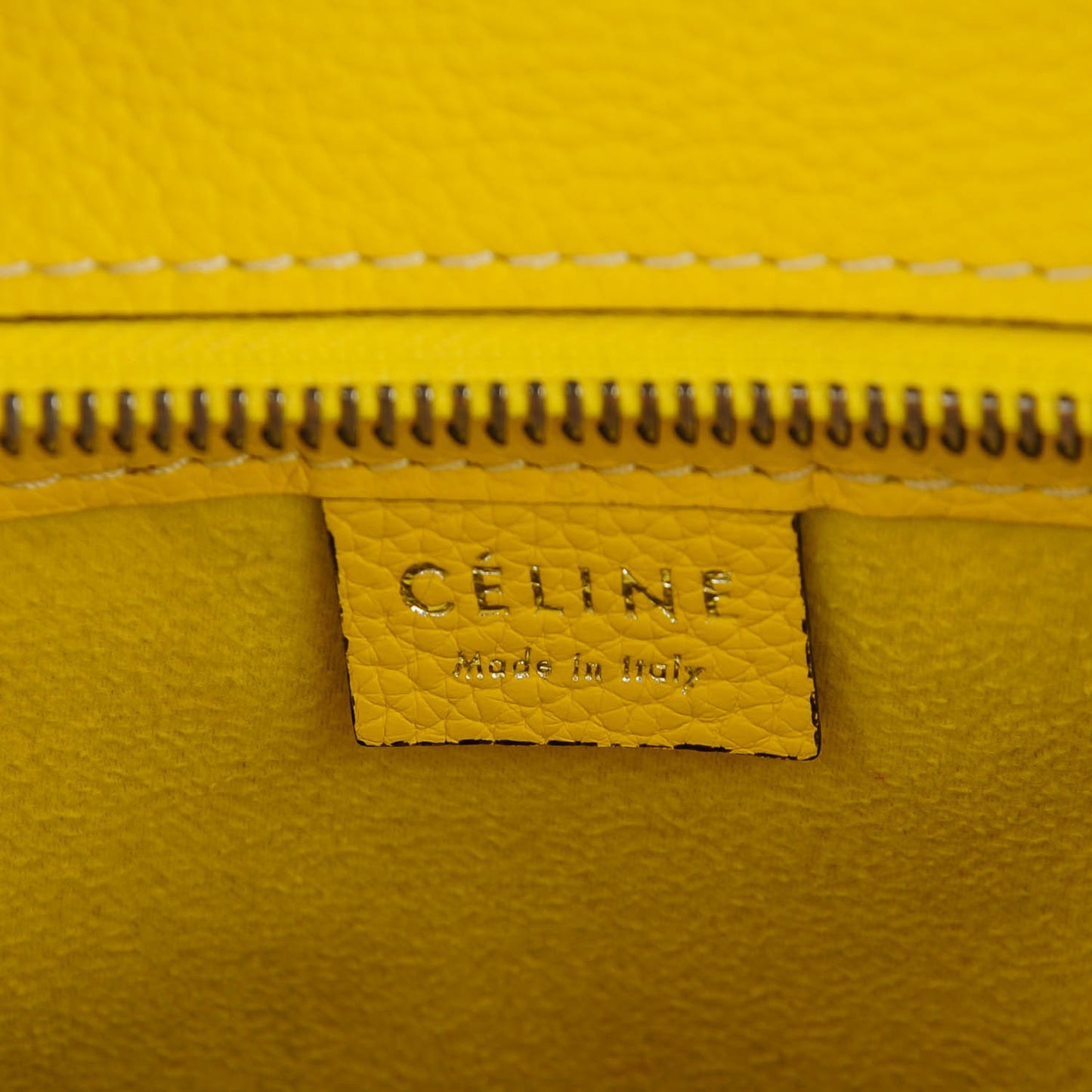 Drummed Calfskin Nano Luggage Citron