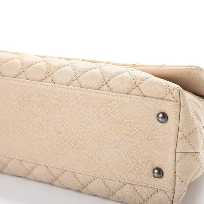 Chanel Caviar Quilted Medium Coco Handle Flap Light Beige 10 of 12