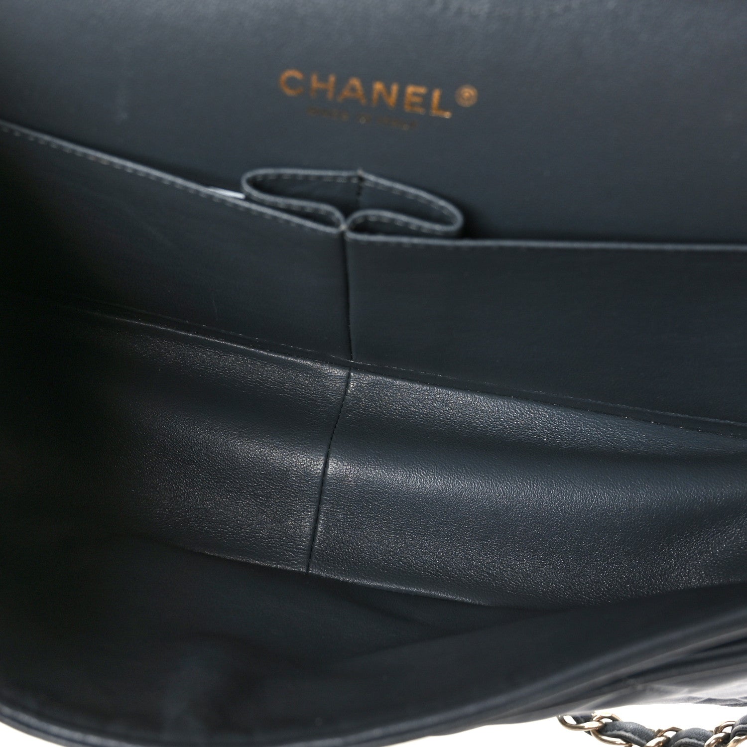 Chanel Lambskin Quilted Jumbo Double Flap Charcoal Grey 5 of 11