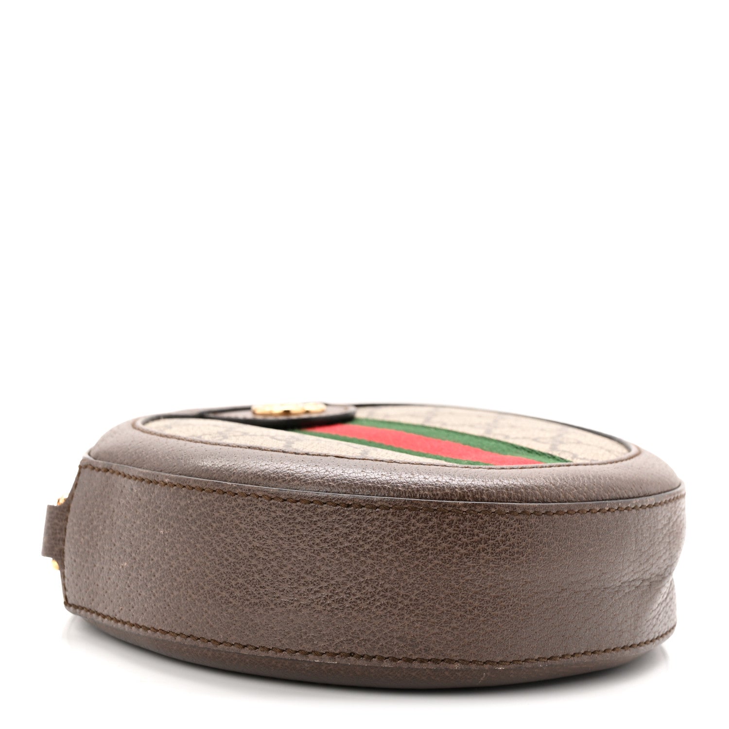 Gucci GG Supreme Monogram Web Mini Ophidia Round Shoulder Bag Brown 4 of 10