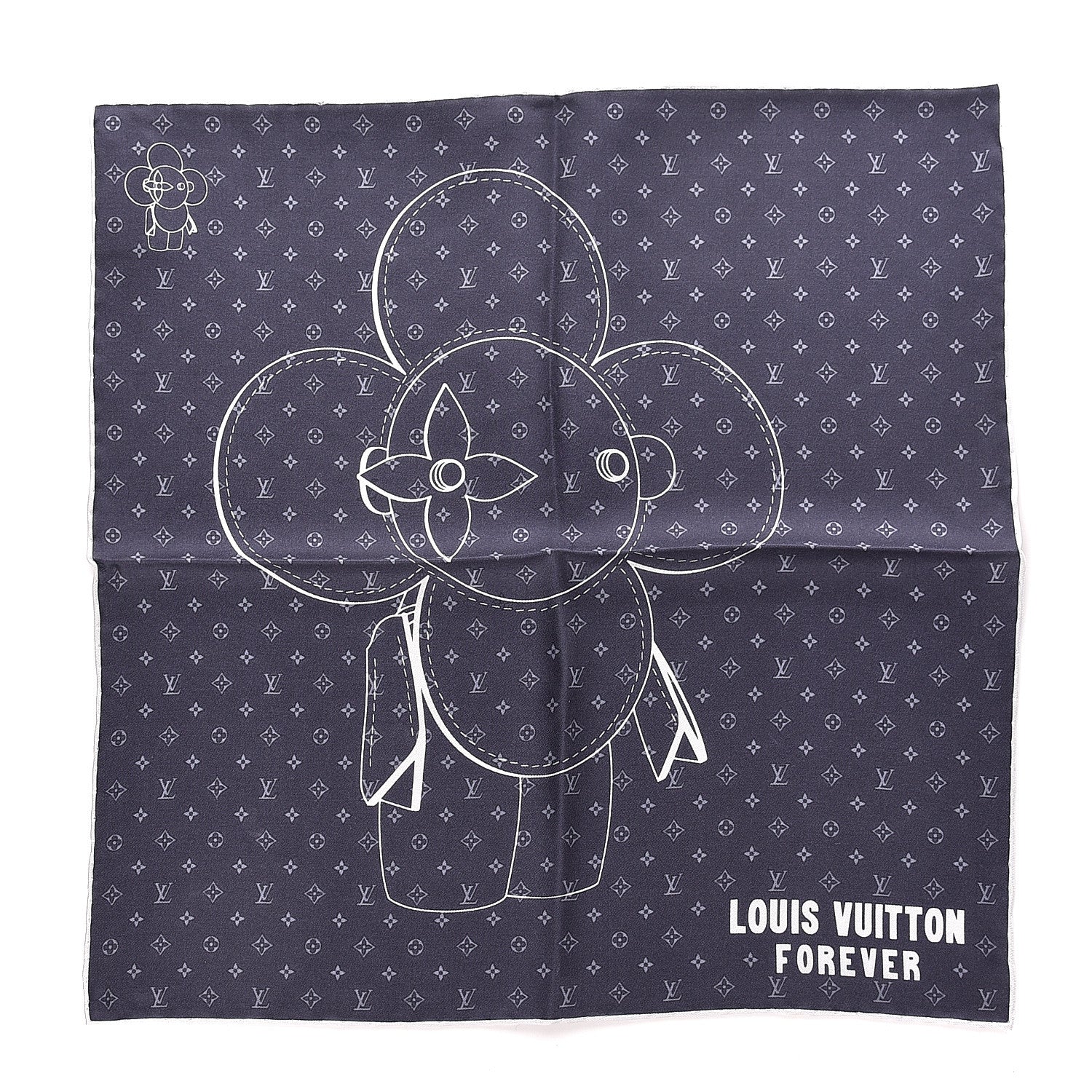 Louis Vuitton Silk Monogram Vivienne Pocket Square 1 of 3