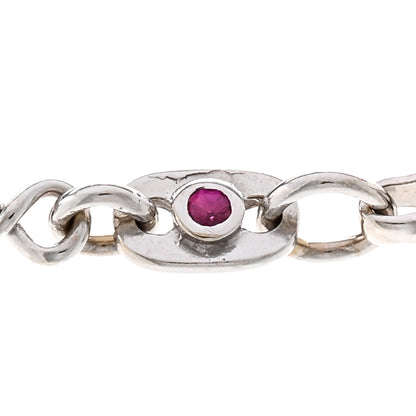 Roberto Coin 18K White Gold Diamond By the Inch Seven Station Dog Bone Necklace 4 of 5