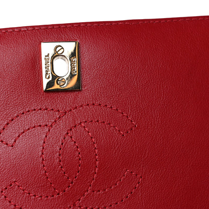 Chanel Calfskin Chevron Quilted Mini Statement Flap Red 10 of 12