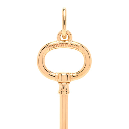 Tiffany 18K Rose Gold Small Oval Key Pendant 3 of 3
