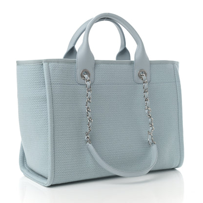 Chanel Mixed Fibers Small Deauville Tote Light Blue 3 of 11