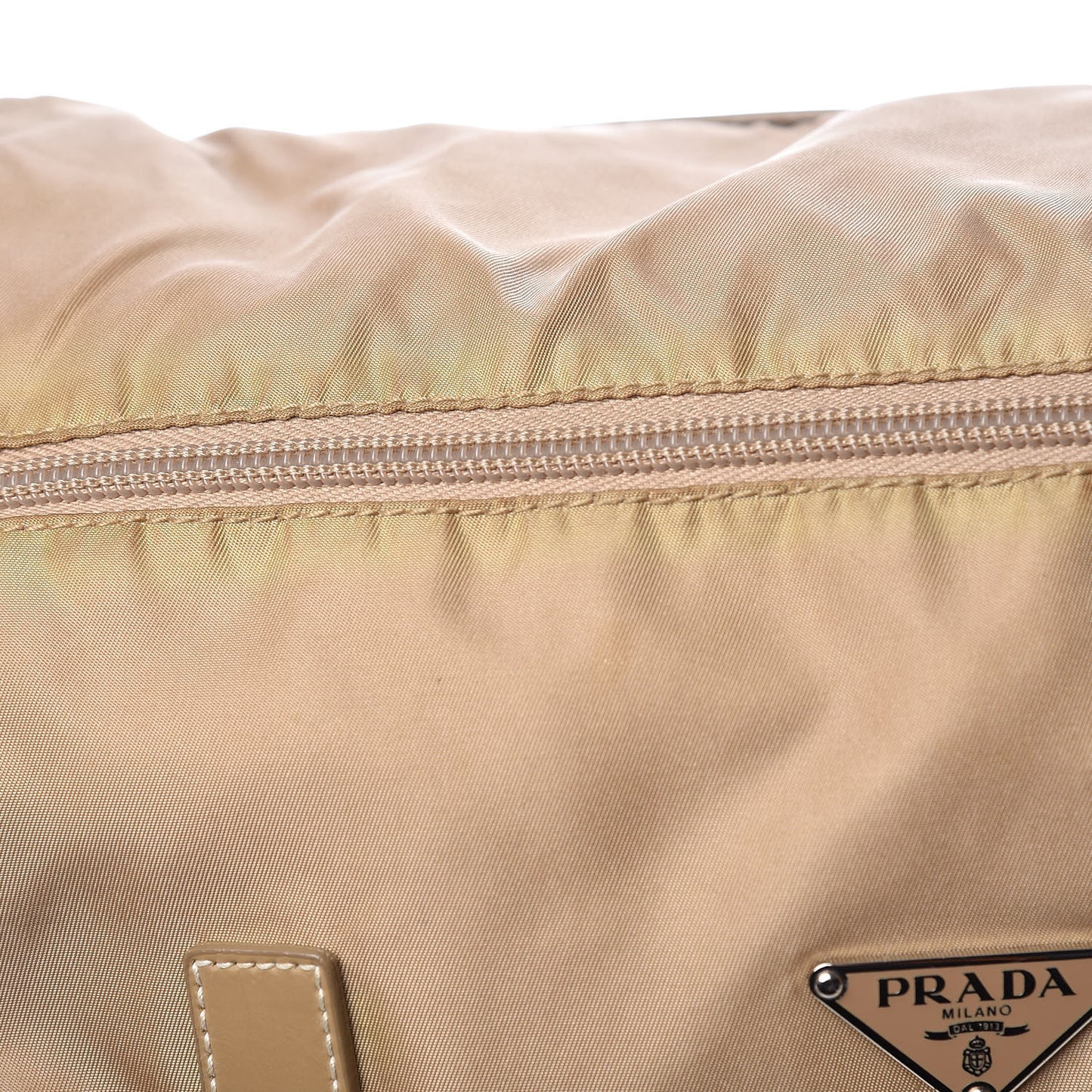 Tessuto Nylon Vela Messenger Bag Beige