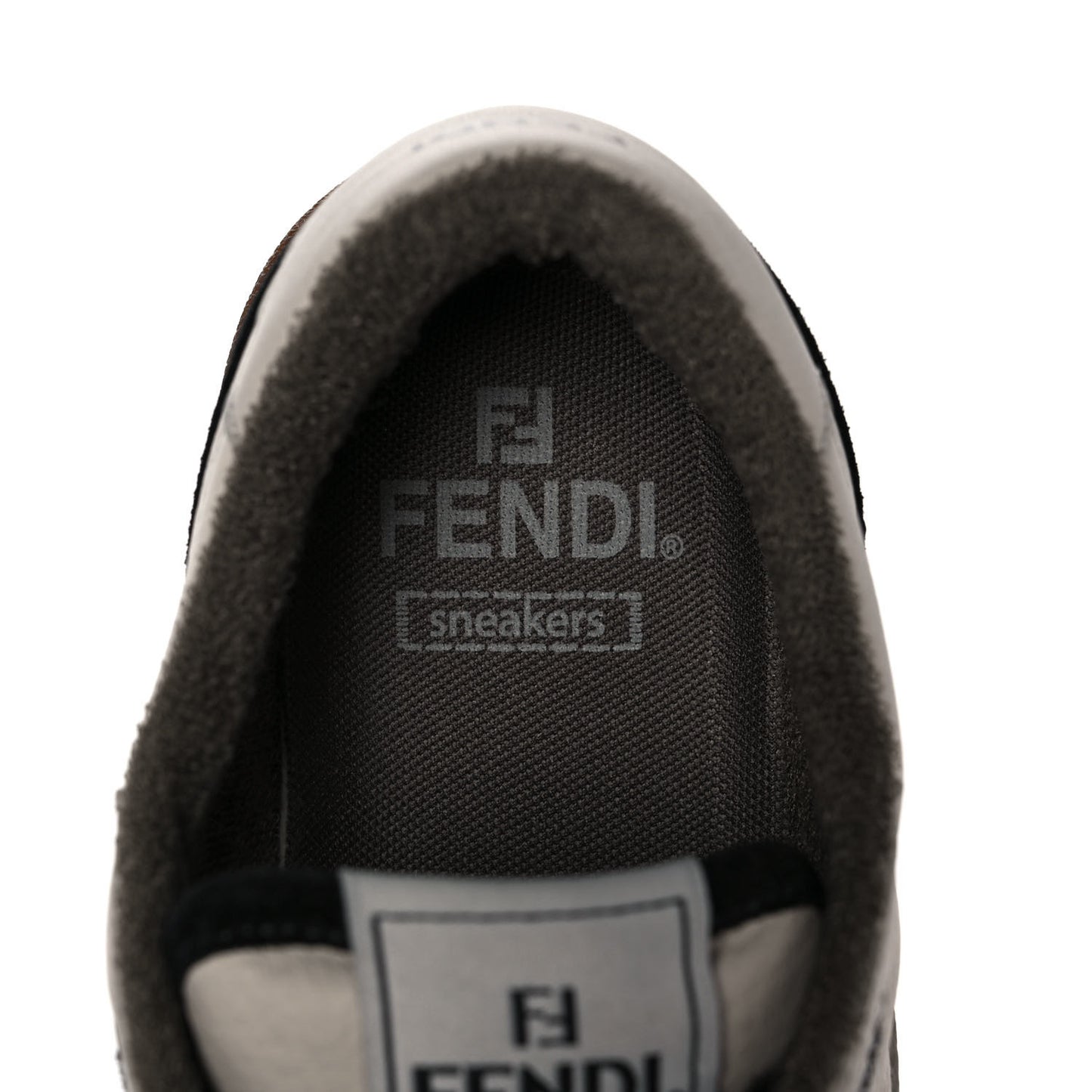 Suede Vitello Fendi Match Low Top Sneakers 37 Milk Black