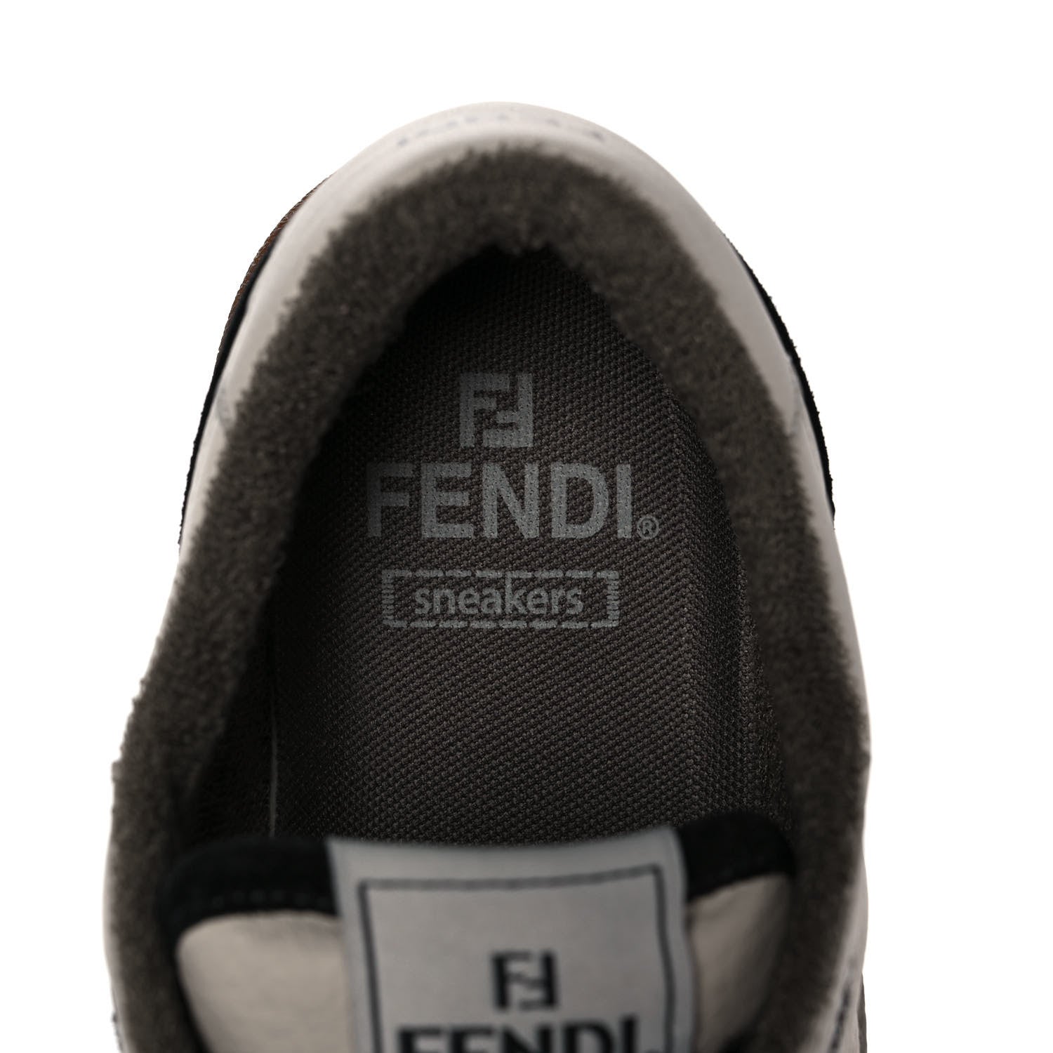 Fendi Suede Vitello Fendi Match Low Top Sneakers 37 Milk Black 8 of 12