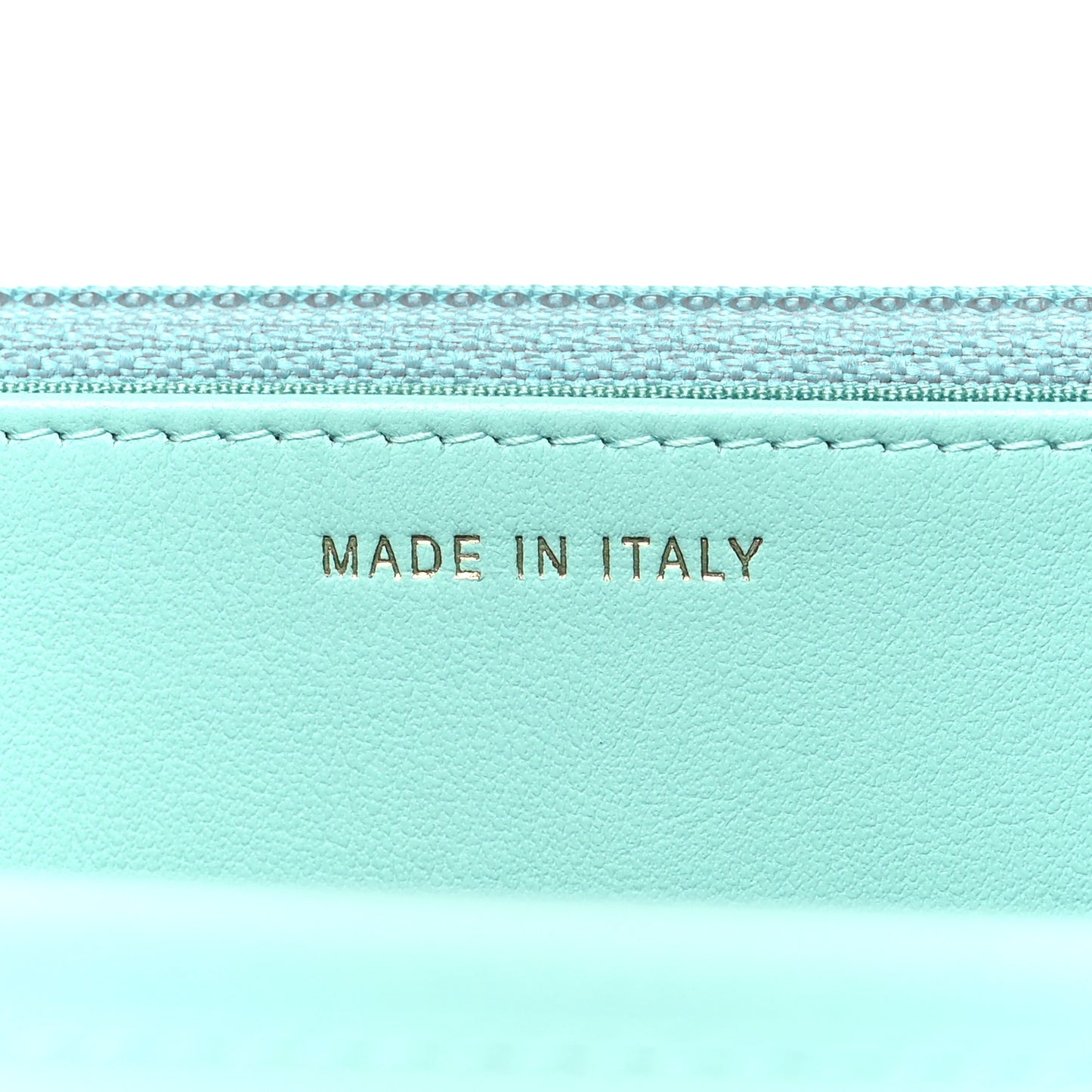 Caviar Quilted Boy Wallet On Chain WOC Light Blue