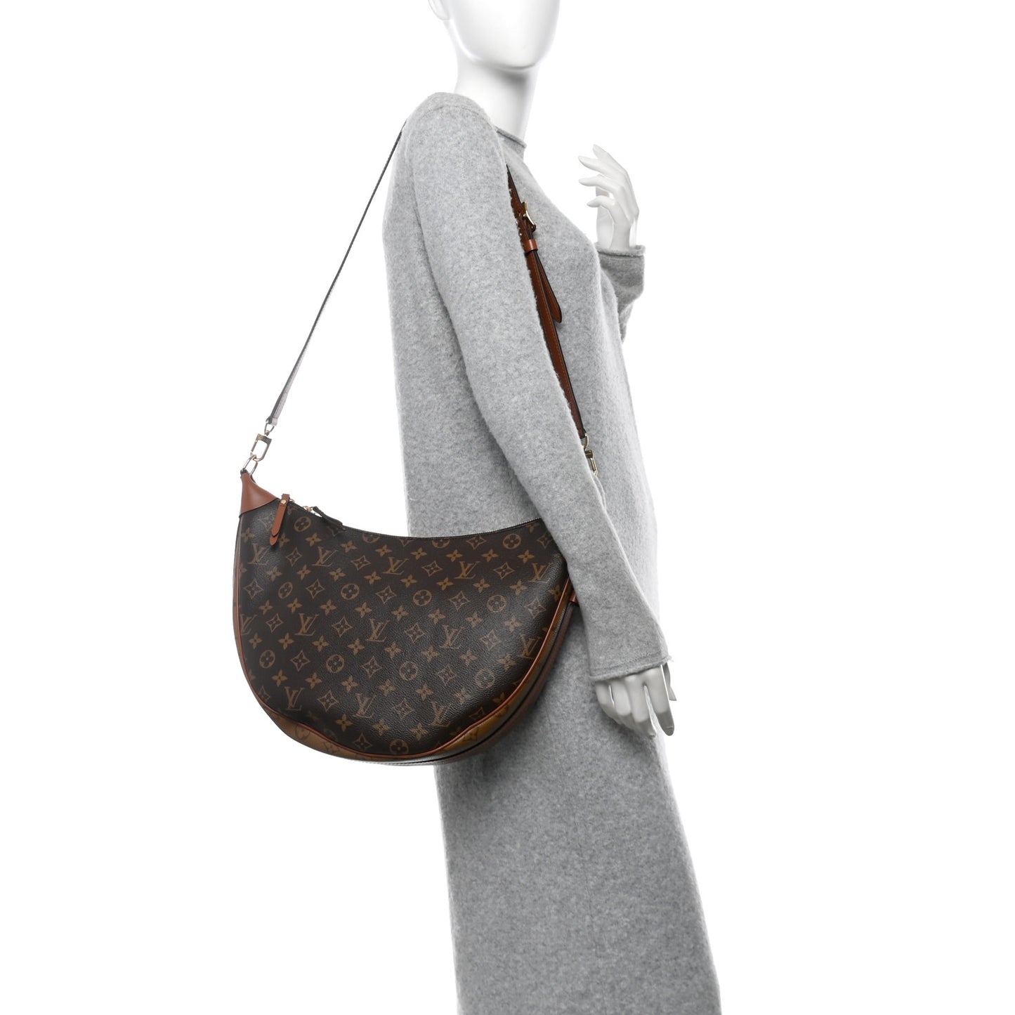 Reverse Monogram Loop Hobo