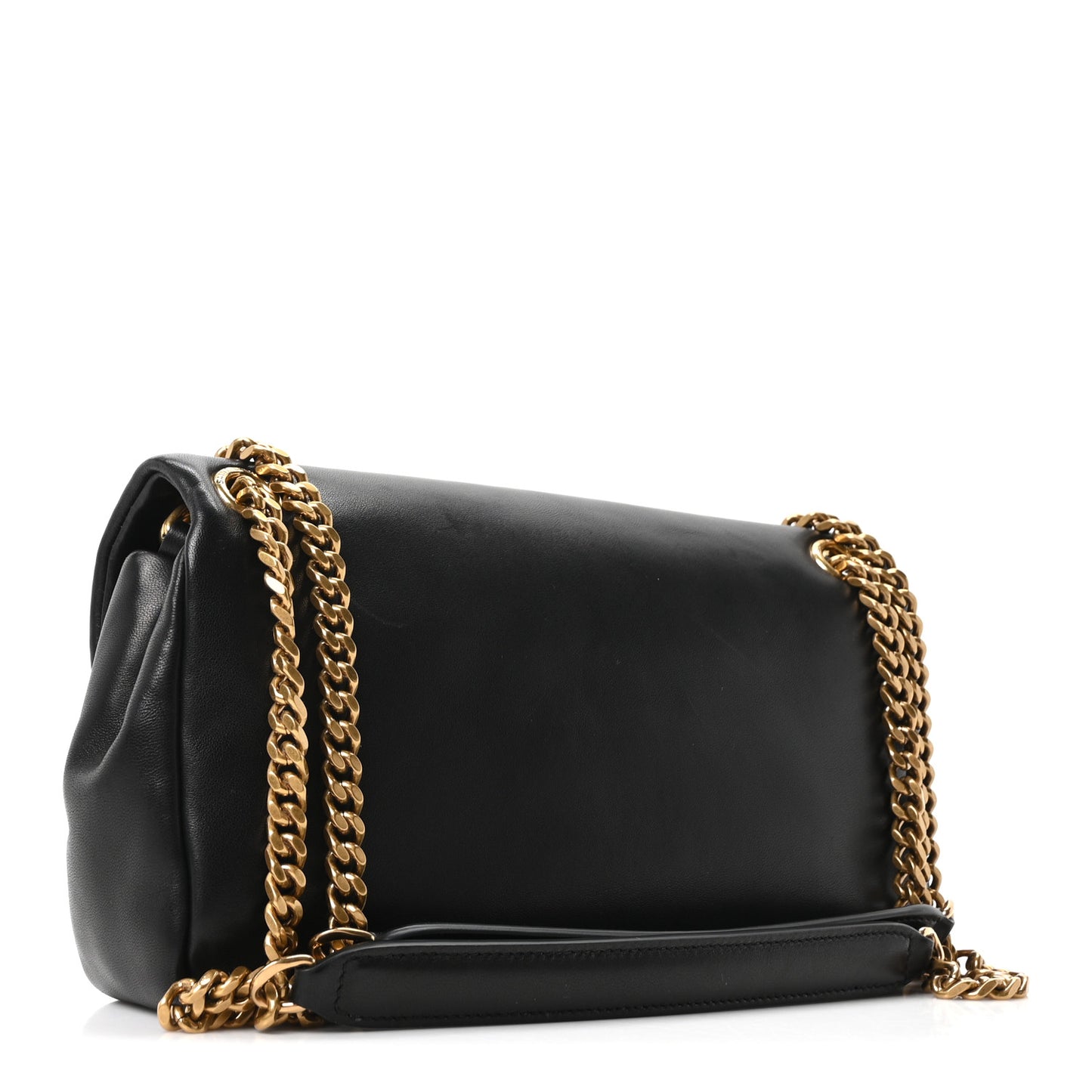 Plunged Lambskin Calypso Black