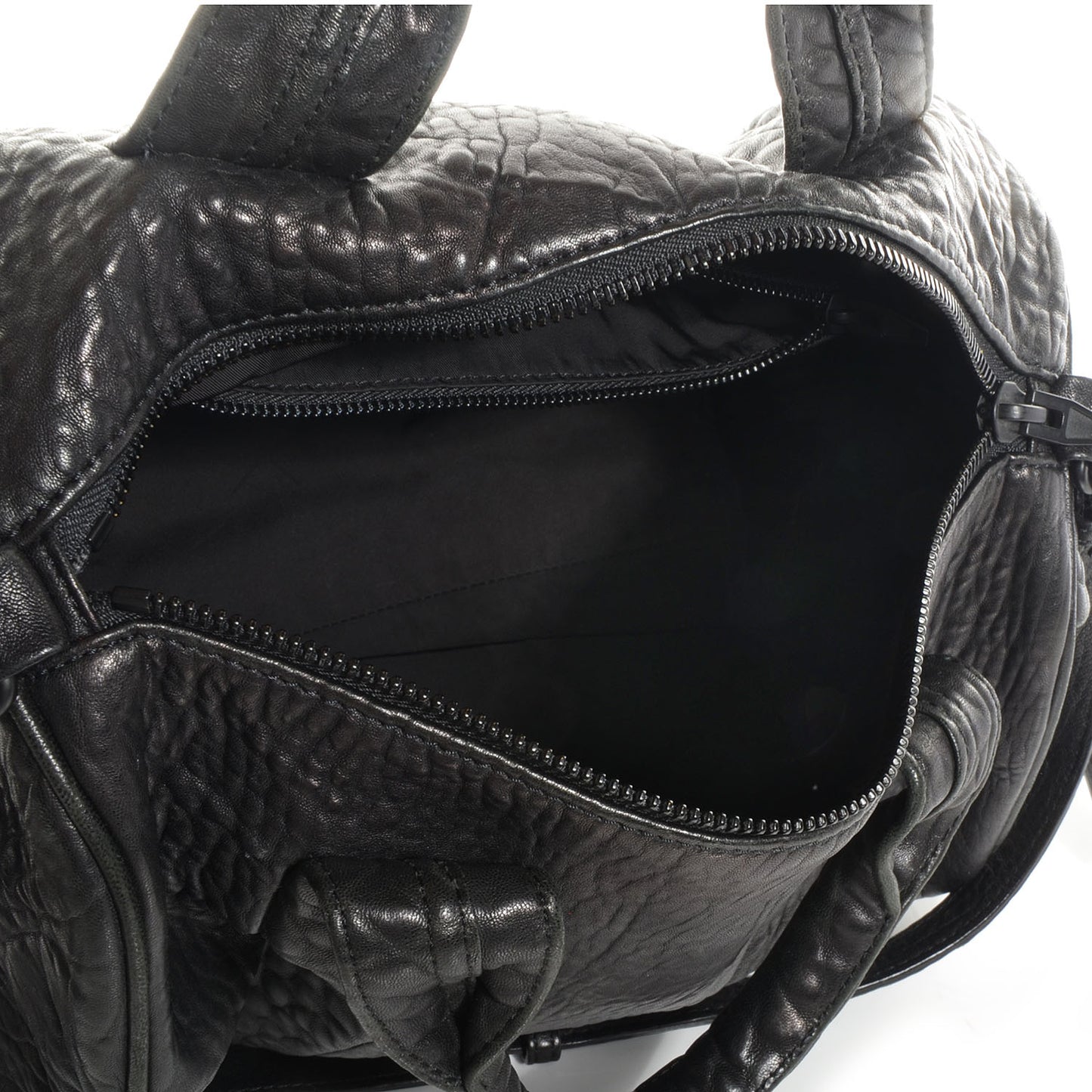 Leather Rocco w Black Hardware Black