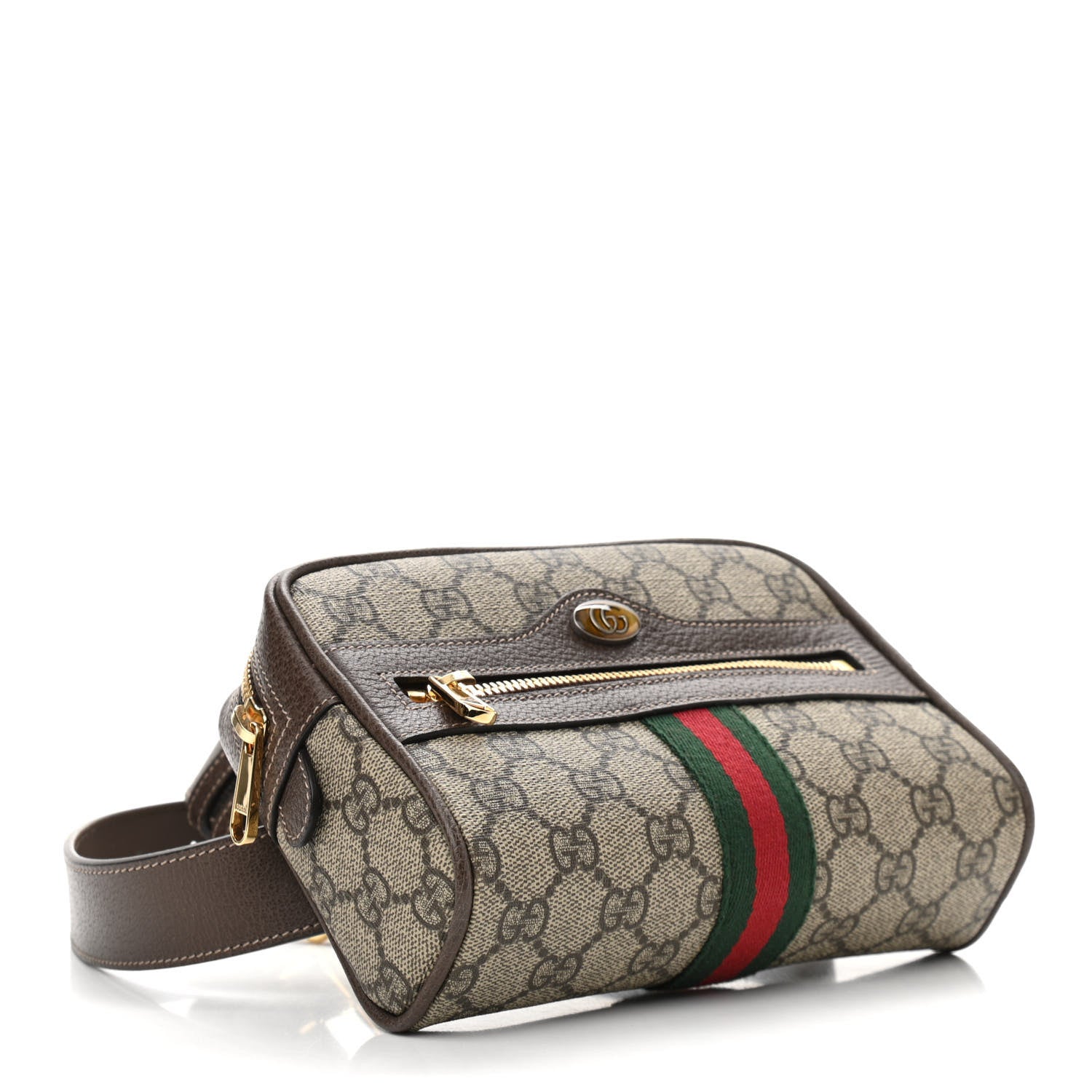 Gucci GG Supreme Monogram Web Small Ophidia Belt Bag 85 34 Dark Brown 4 of 11